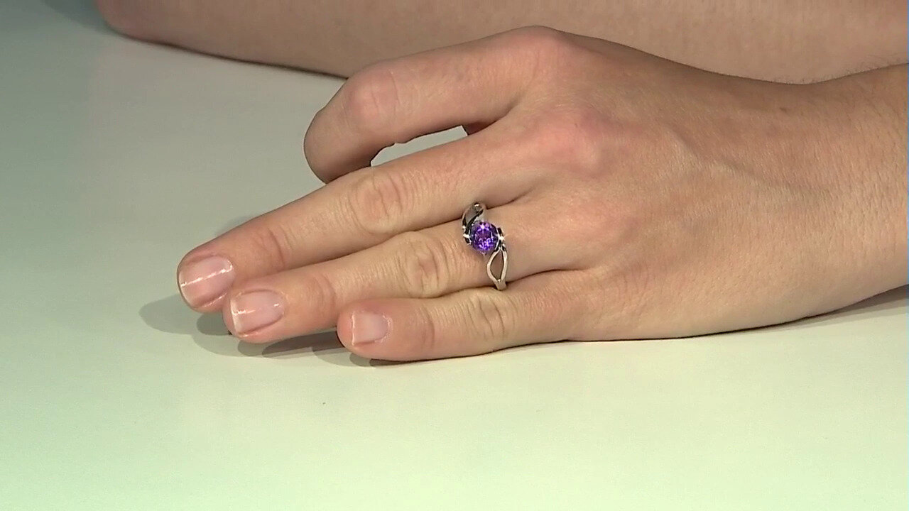 Video Siberian Amethyst Silver Ring