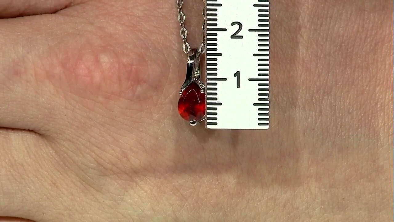 Video Hessonite Garnet Silver Pendant