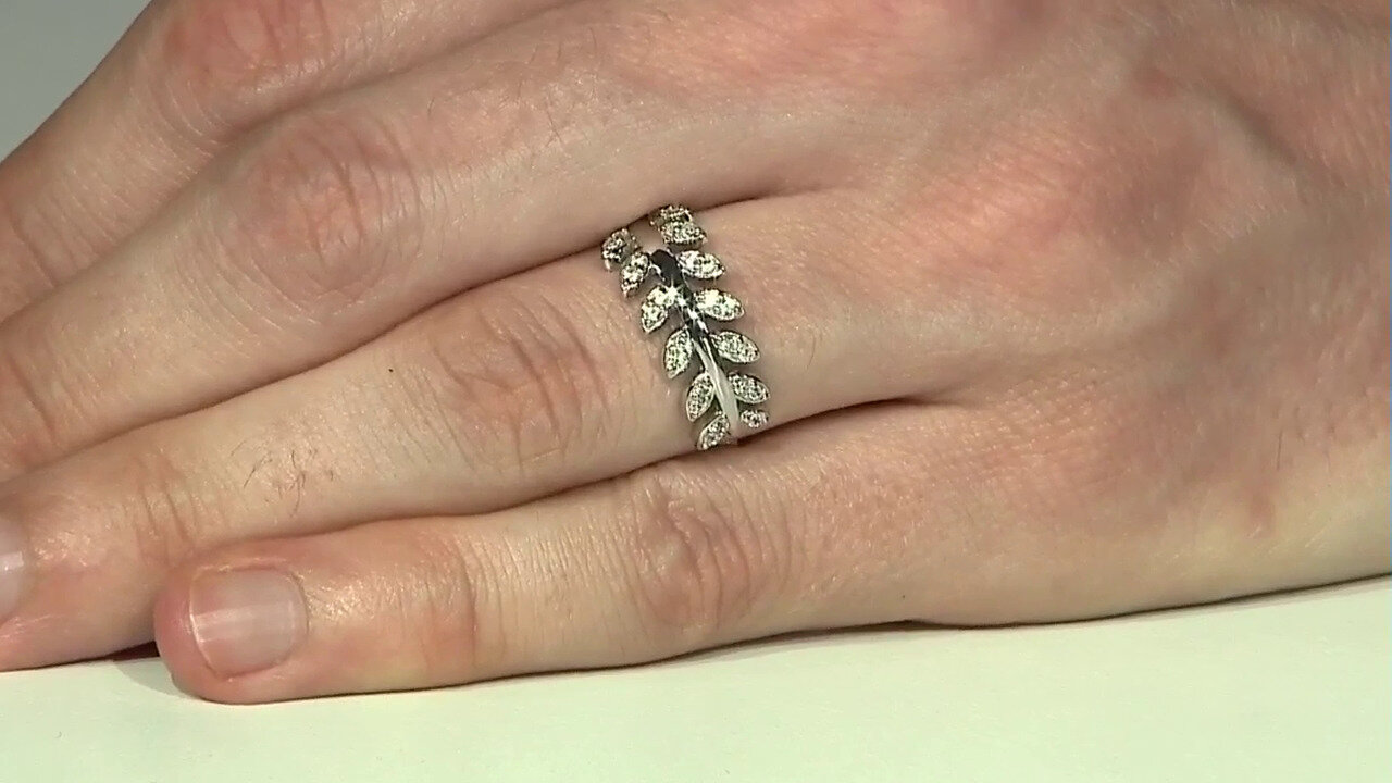 Video Zilveren ring met zirkonen