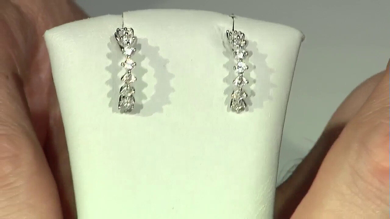 Video Zircon Silver Earrings