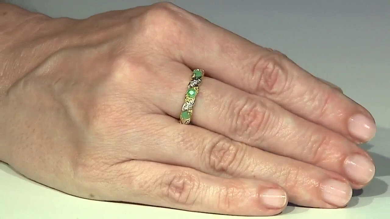 Video Indian Emerald Silver Ring