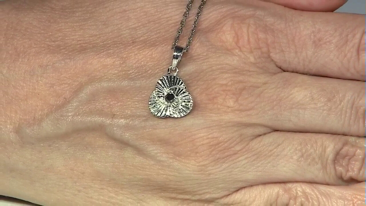 Video Black Diamond Silver Pendant