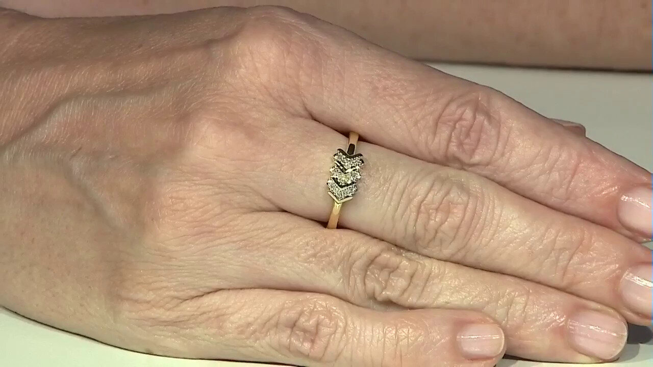 Video Zilveren ring met I2 (I) Diamanten