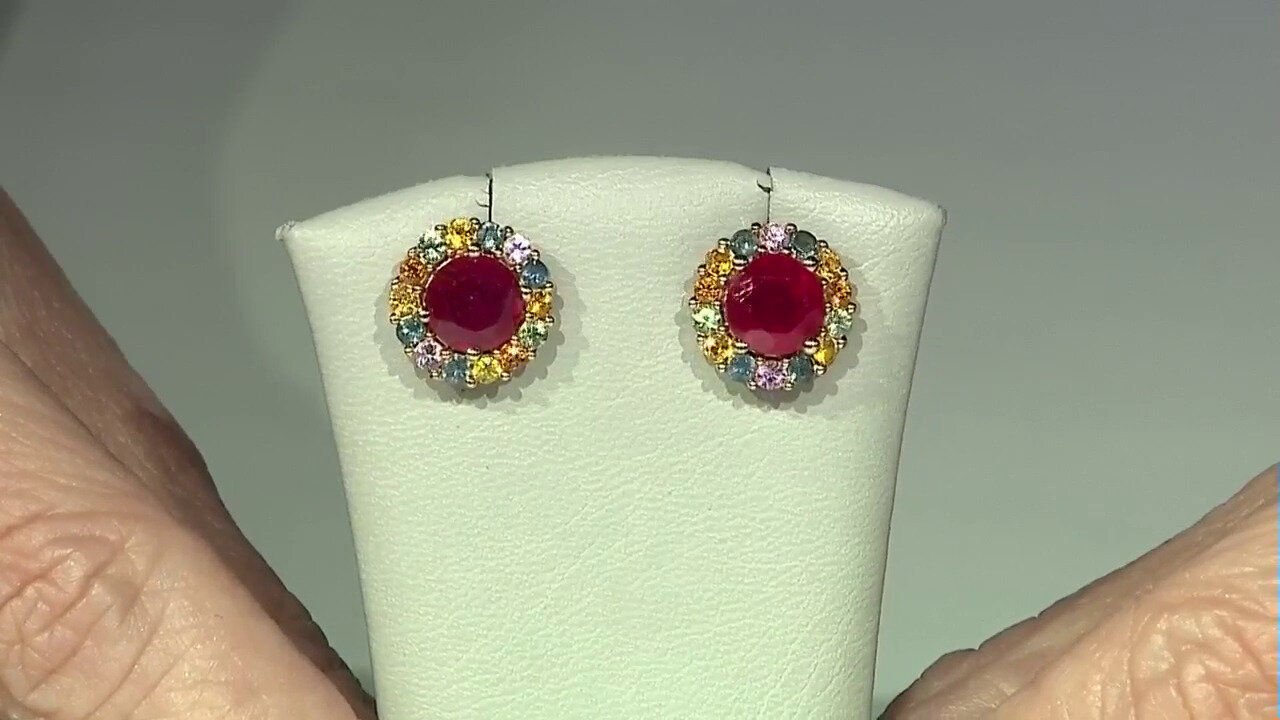 Video Madagascar Ruby Silver Earrings