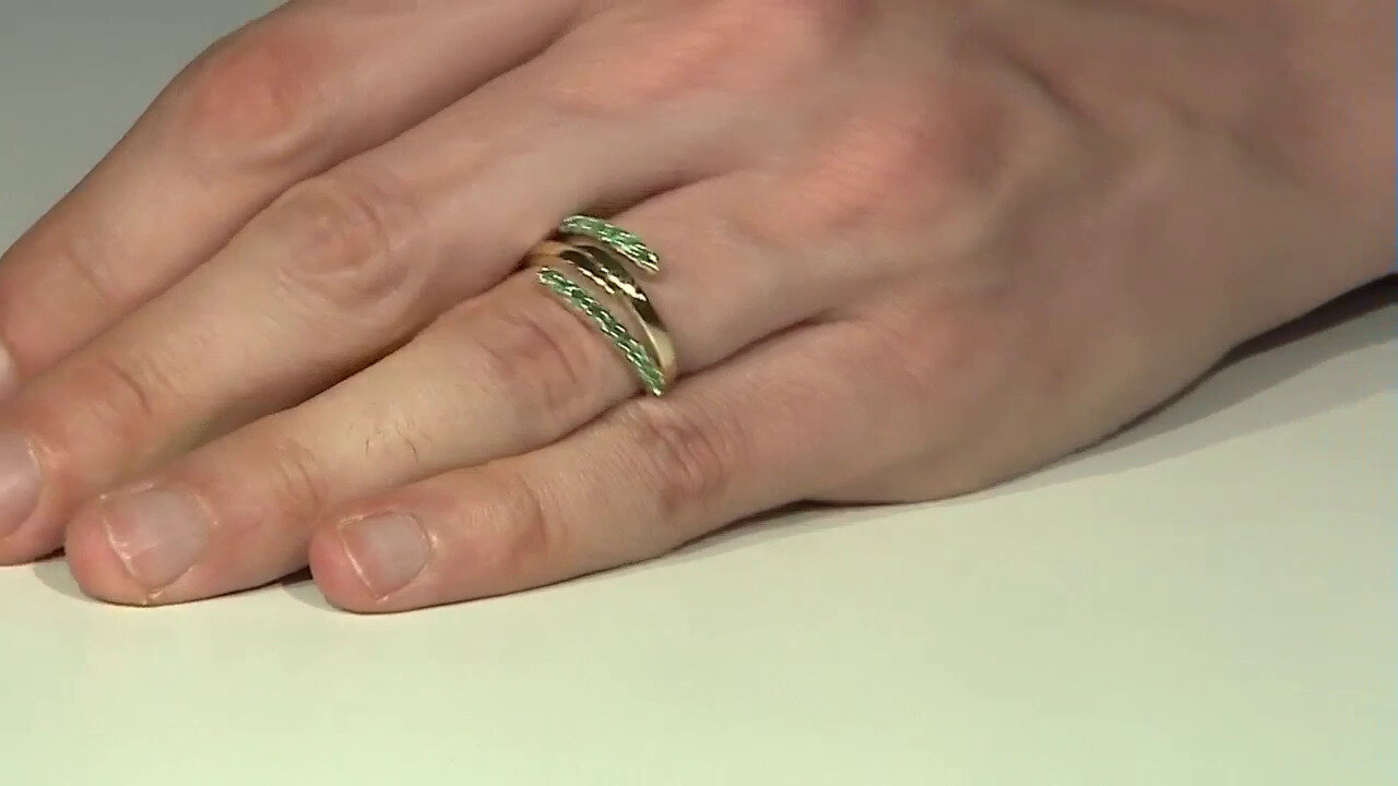 Video 9K Russian Emerald Gold Ring (de Melo)