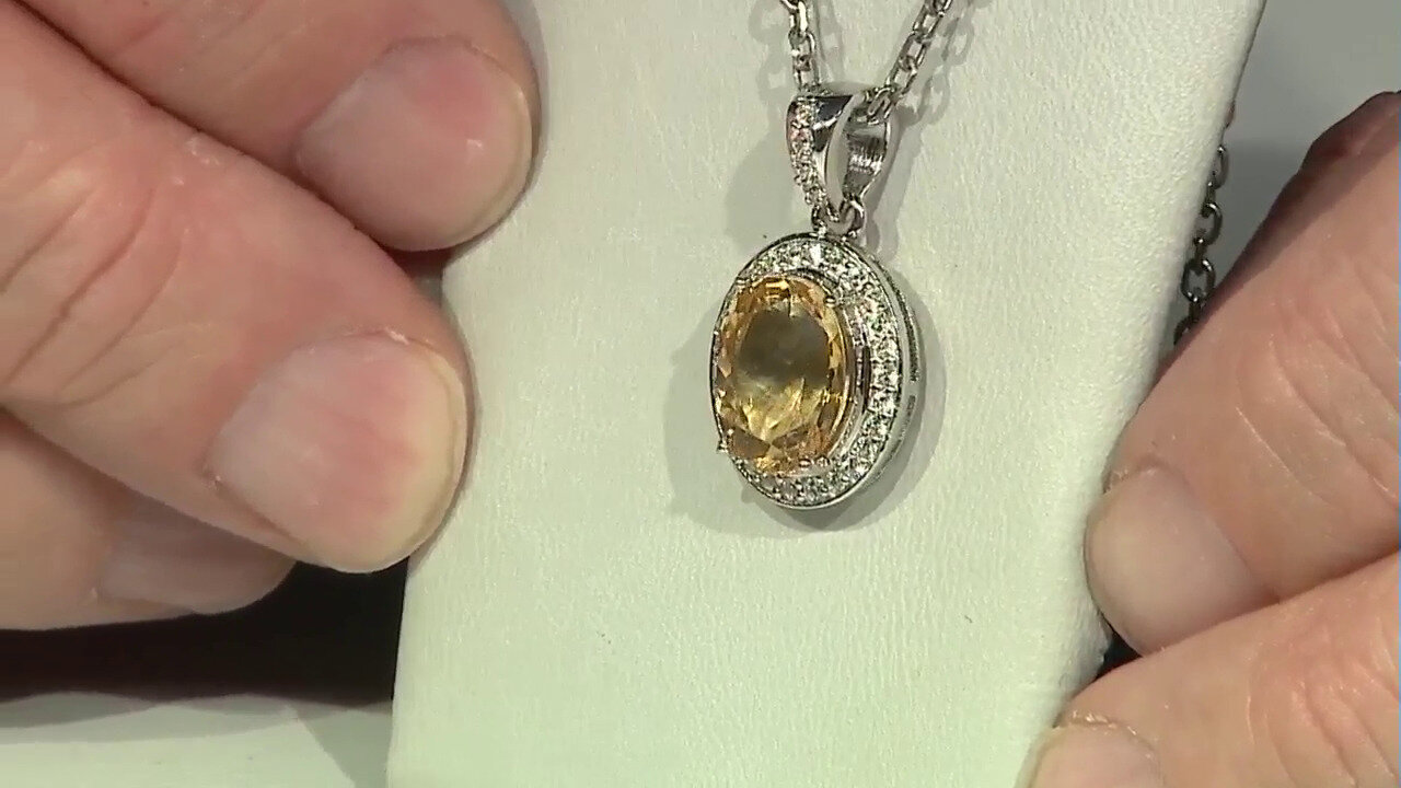 Video Citrine Silver Pendant