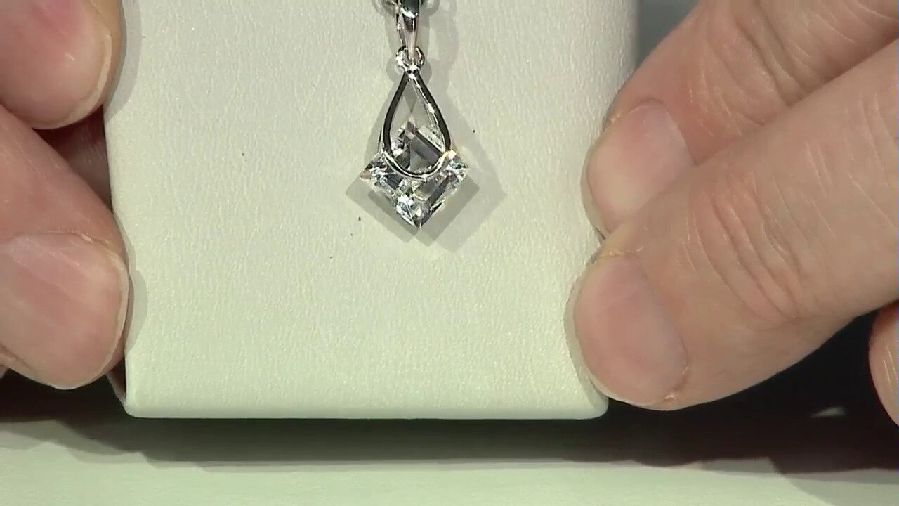 Video Pendentif en argent et Topaze blanche