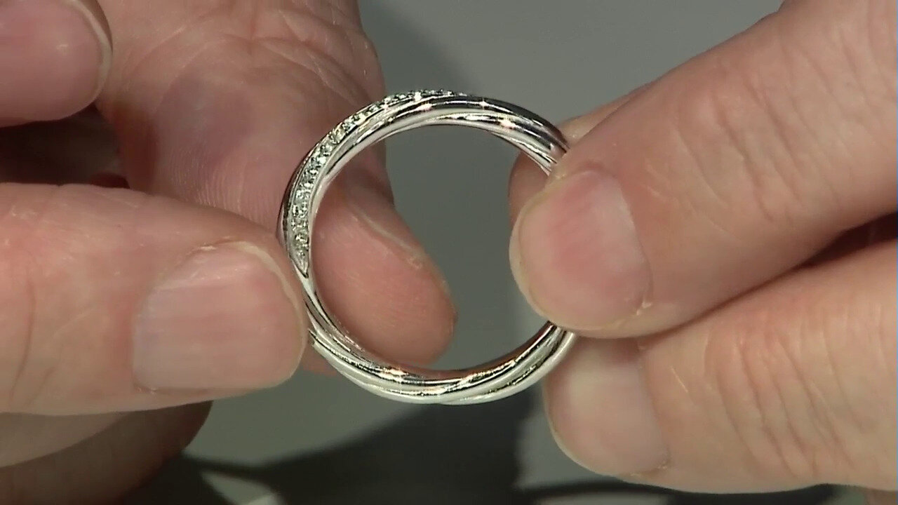 Video Zilveren ring met hemel-blauwe topaasstenen