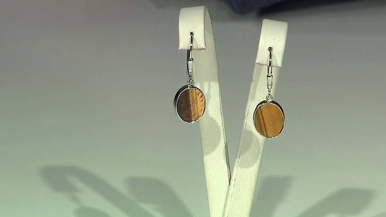 Video Tiger´s Eye Silver Earrings