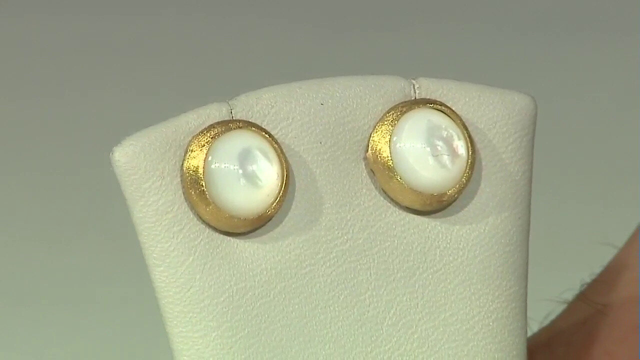 Video Mother of Pearl Silver Earrings (Joias do Paraíso)