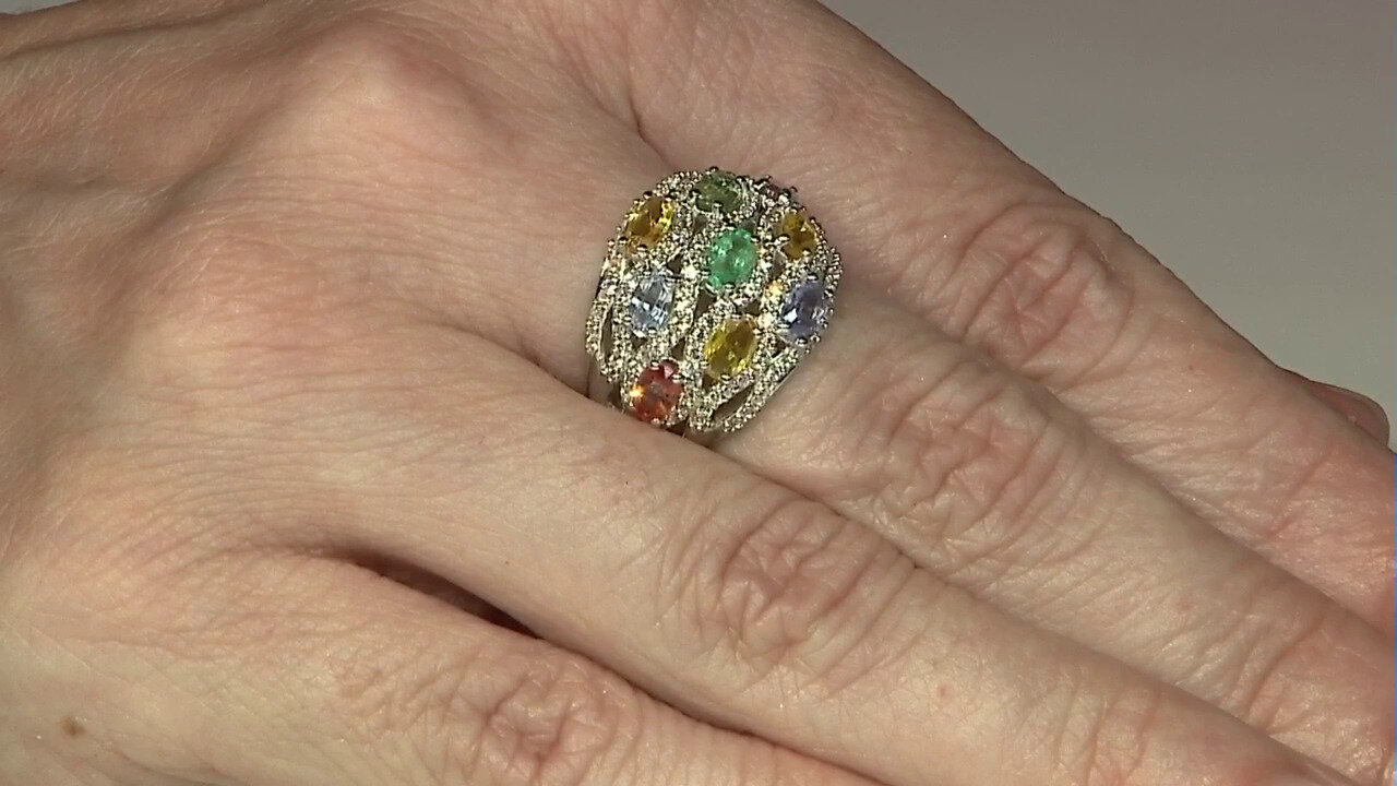 Video Bague en argent et Emeraude de Russie