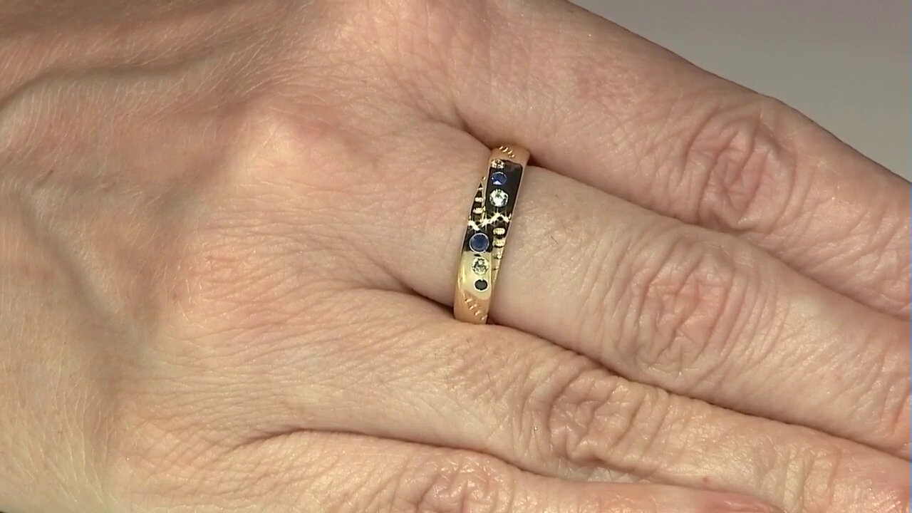 Video Anillo en plata con Zafiro azul