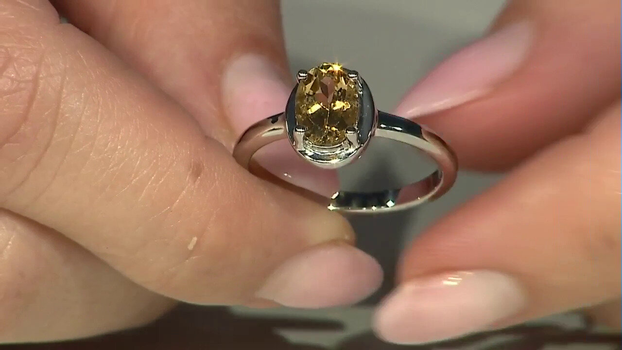 Video Bague en argent et Béryl jaune