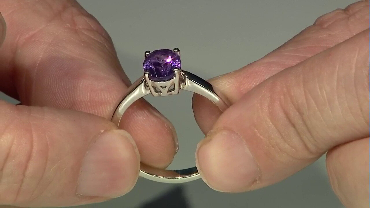 Video Siberian Amethyst Silver Ring