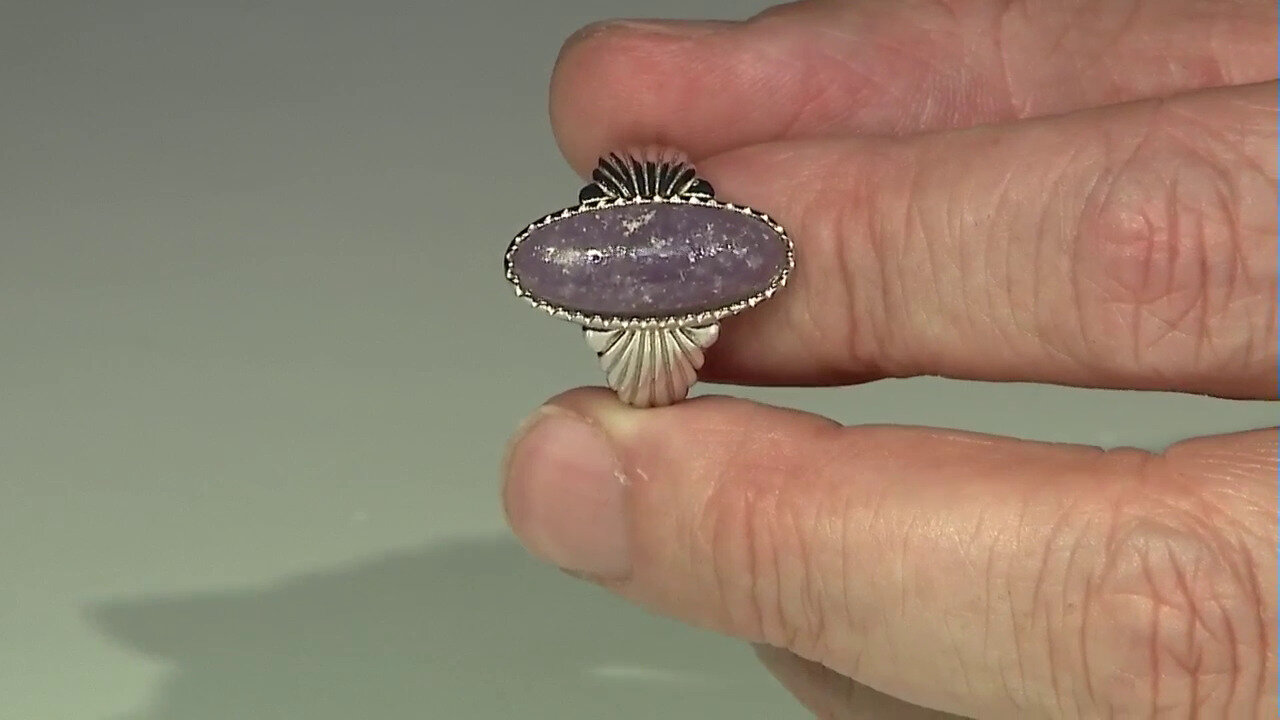 Video Anillo en plata con Lepidolita