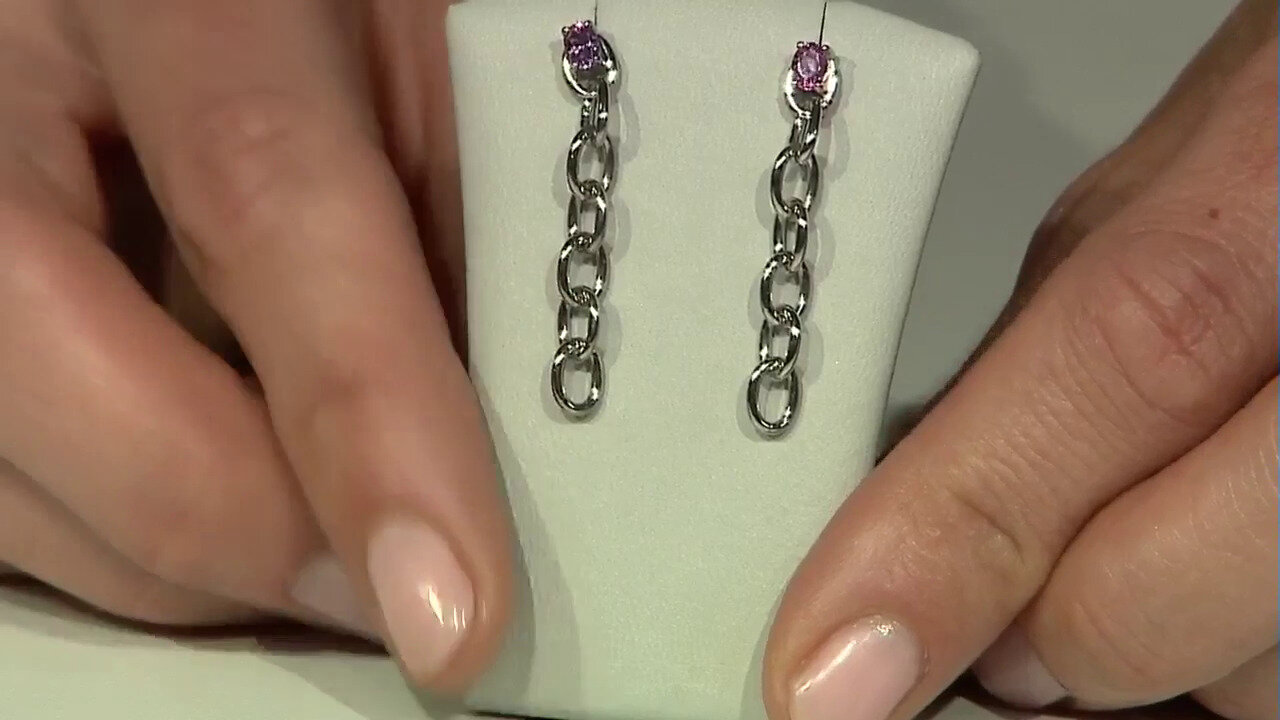 Video Boucles d'oreilles en argent et Grenat de Malaya