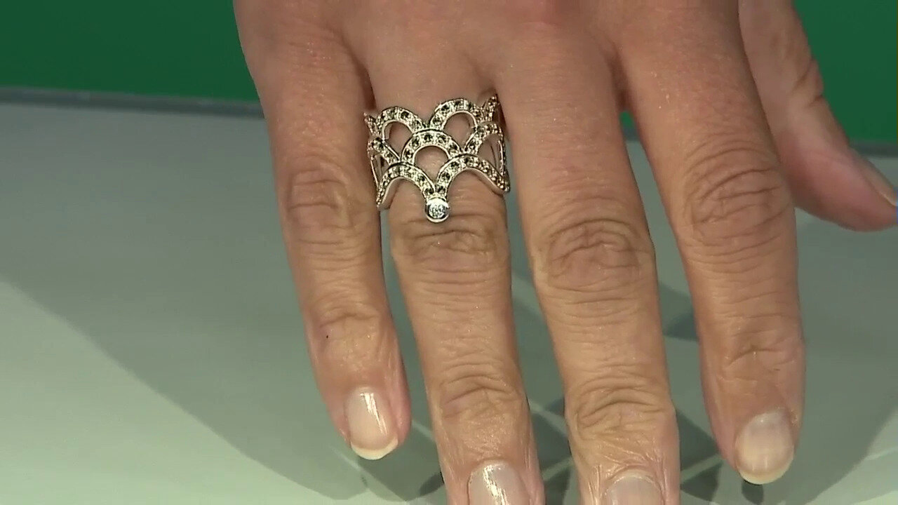 Video Bague en argent et Diamant I2 (J) (Annette classic)