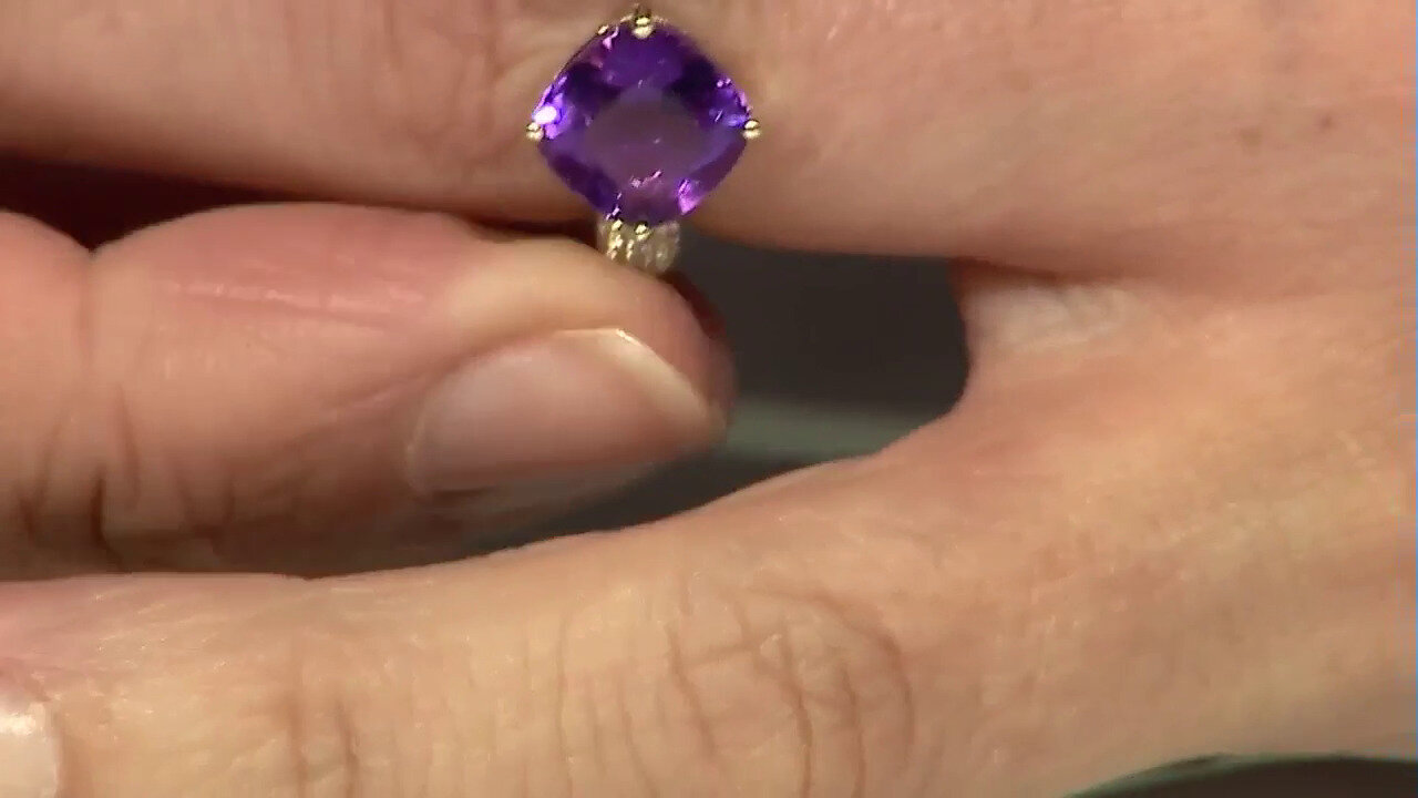 Video Bague en or et Améthyste de Sibérie (Adela Gold)