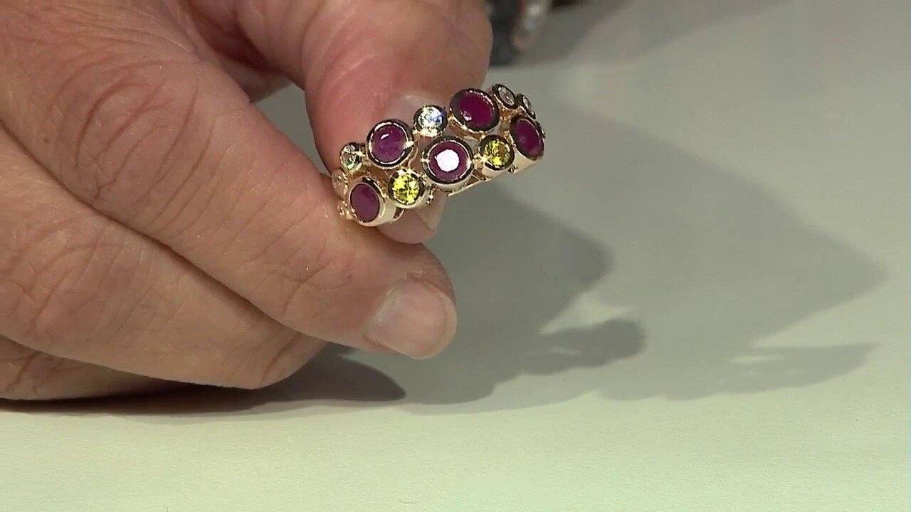 Video 9K Mozambique Ruby Gold Ring (Adela Gold)