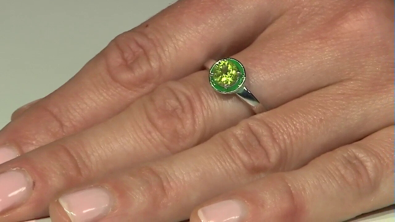 Video Peridot Silver Ring