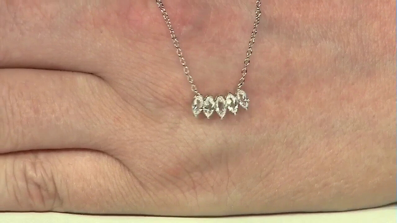 Video White Topaz Silver Necklace