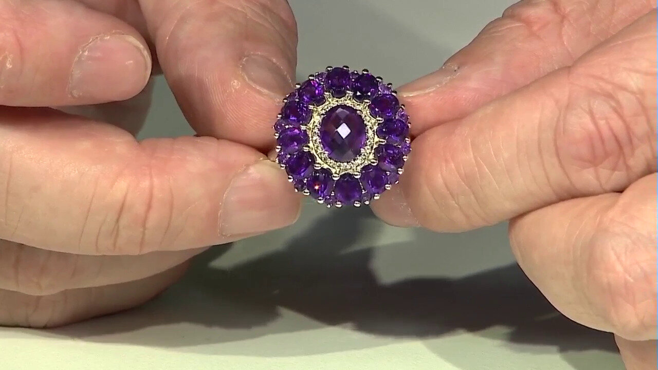 Video Zambian Amethyst Silver Ring