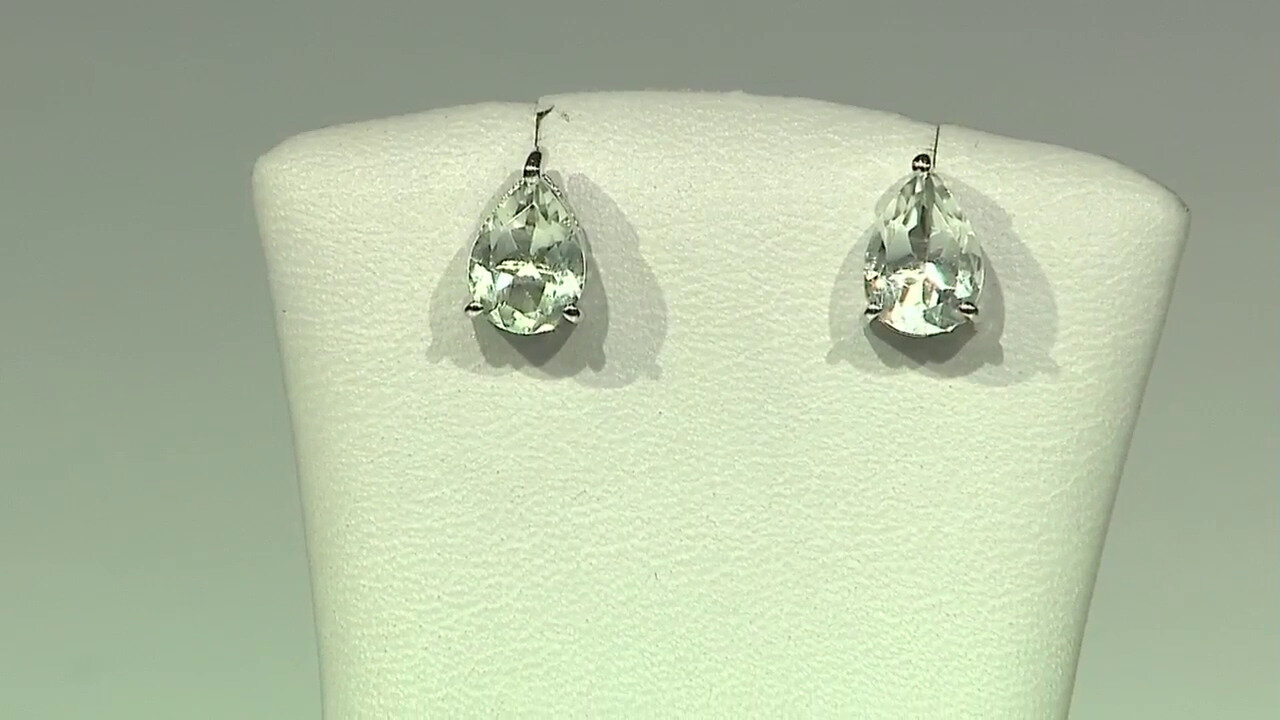 Video Boucles d'oreilles en argent et Améthyste verte