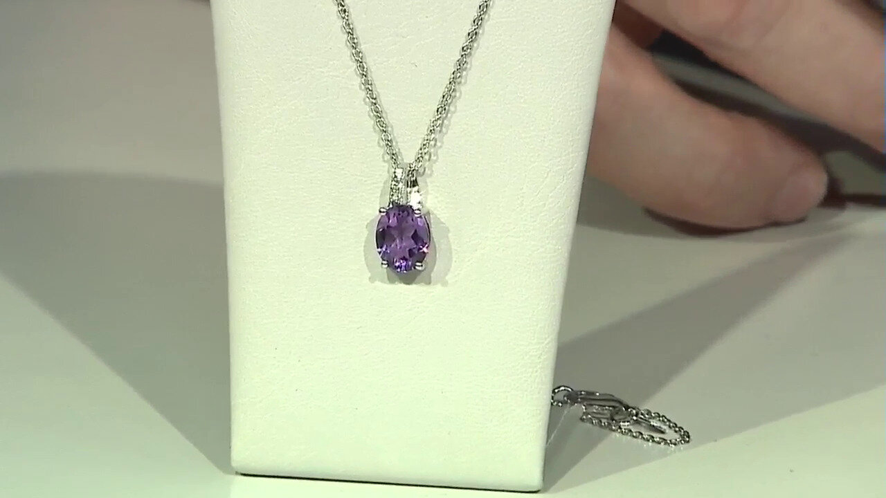 Video Amethyst Silver Necklace