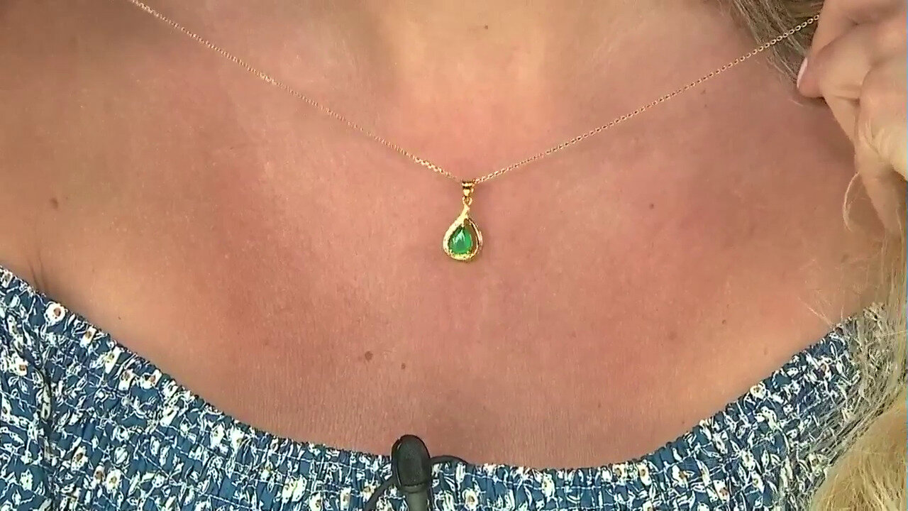 Video Green Onyx Silver Pendant