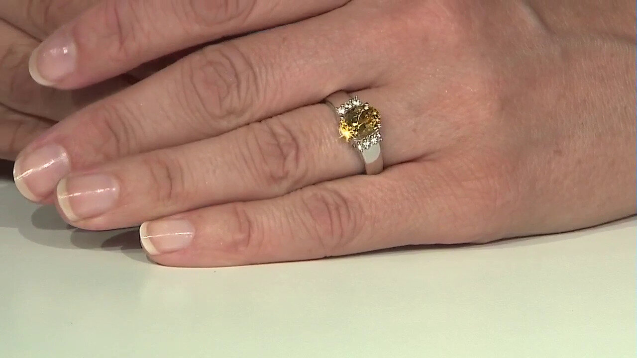 Video Bague en argent et Béryl jaune