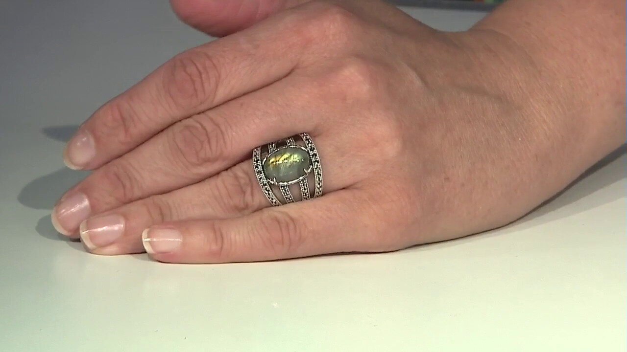 Video Bague en argent et Labradorite (Annette classic)