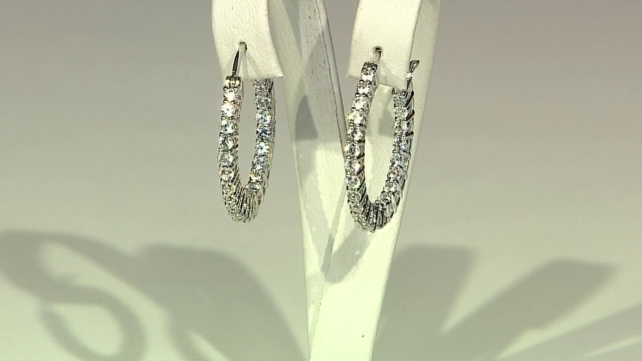 Video Zircon Silver Earrings