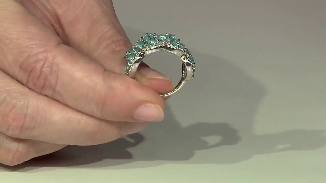 Video Bague en argent et Apatite bleue