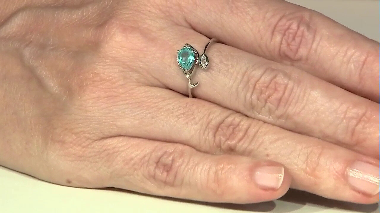 Video Blue Apatite Silver Ring