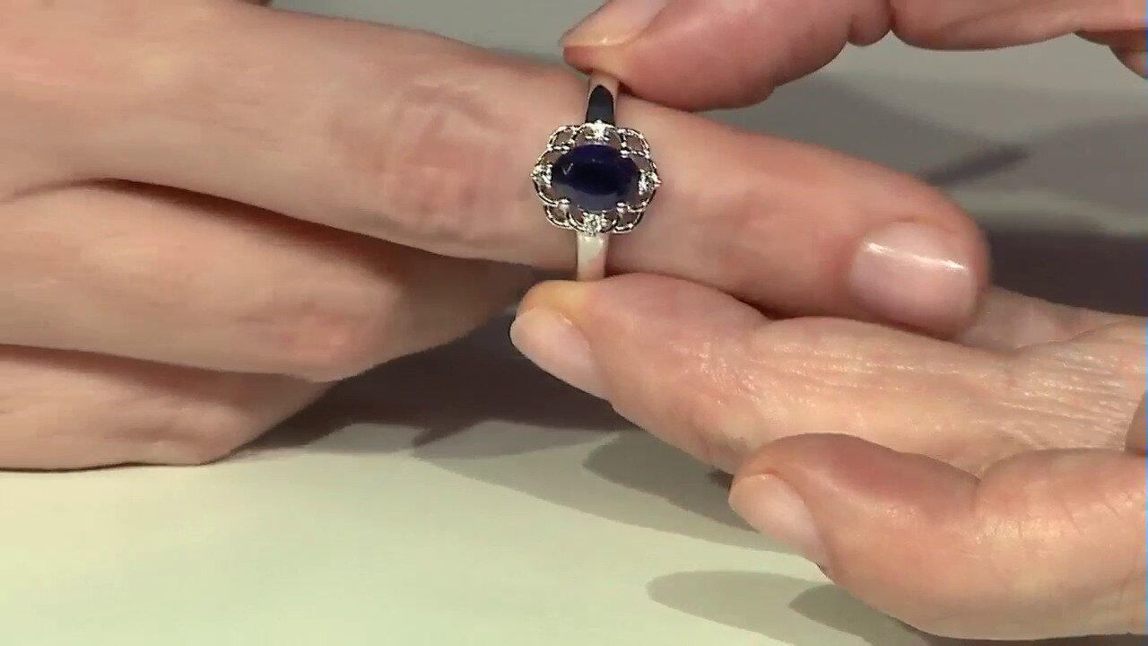 Video Madagascar Blue Sapphire Silver Ring