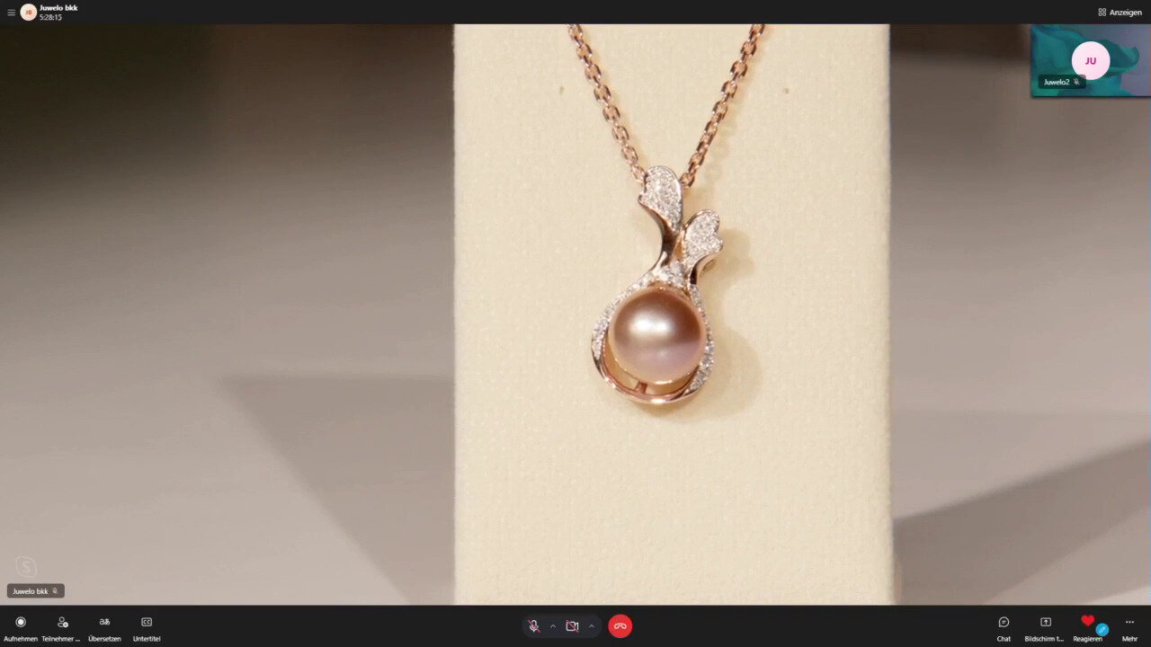 Video 9K Royal Purple Ming Pearl Gold Pendant (TPC)
