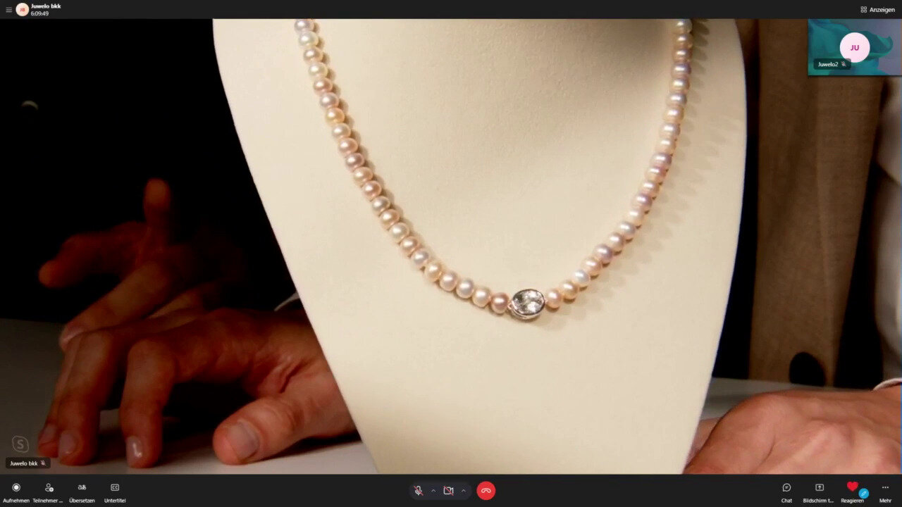 Video Freshwater pearl Silver Necklace (TPC)