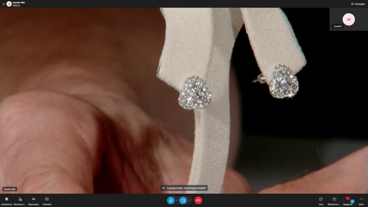 Video 18K VVS1 (G) Diamond Gold Earrings (Annette)