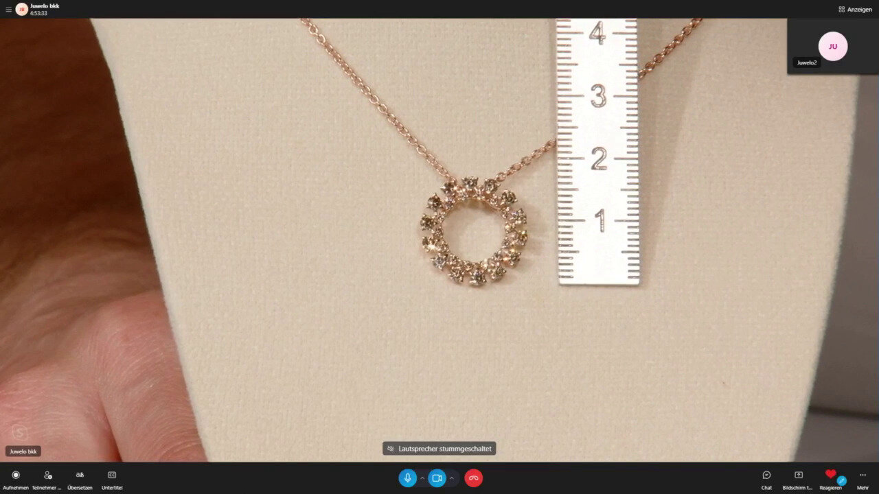 Video 9K SI1 Argyle Rose De France Diamond Gold Pendant (Annette)