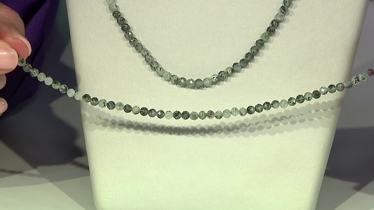 Video Parure en argent et Quartz rutile vert