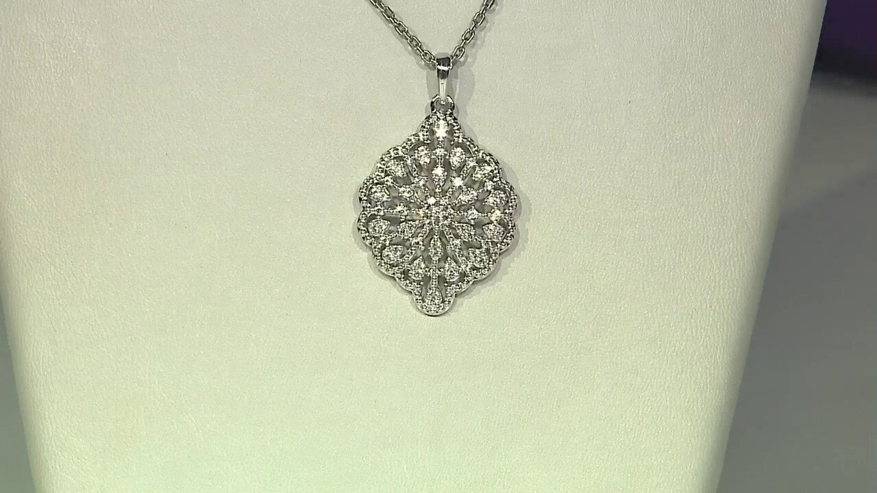 Video Zircon Silver Pendant