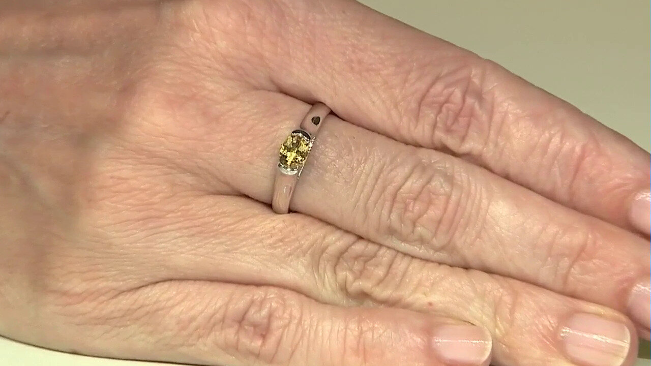 Video Yellow Beryl Silver Ring