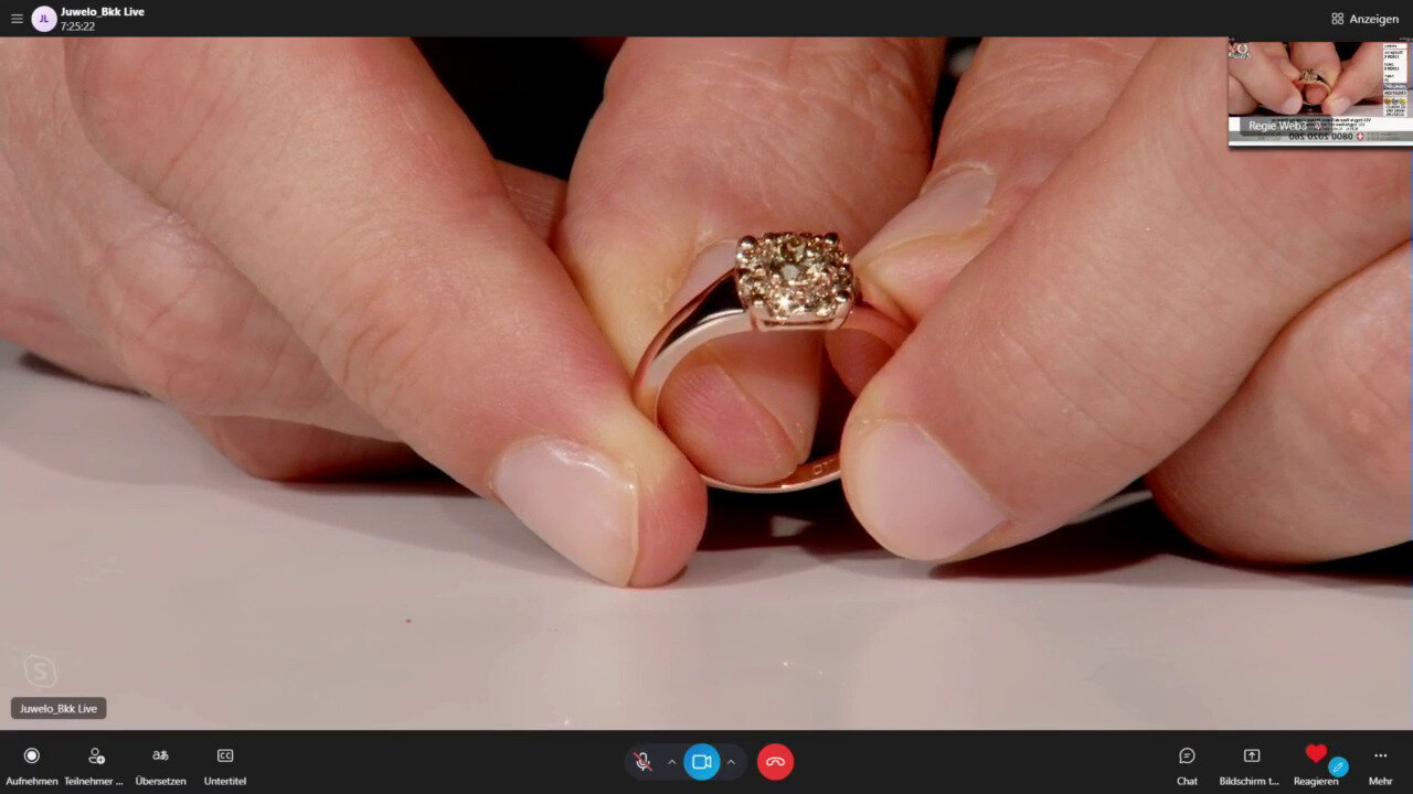 Video 14K VS1 Argyle Rose De France Diamond Gold Ring (Annette)