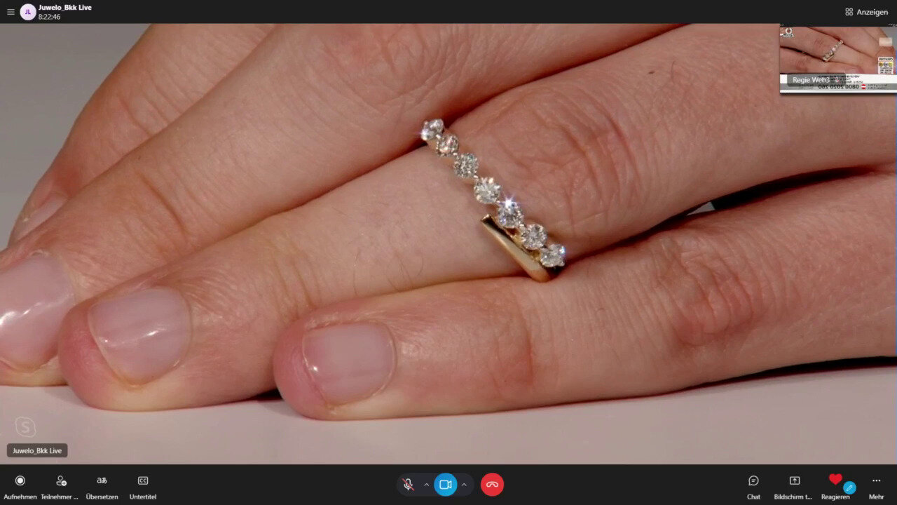 Video 14K VVS1 (G) Diamond Gold Ring (Annette)