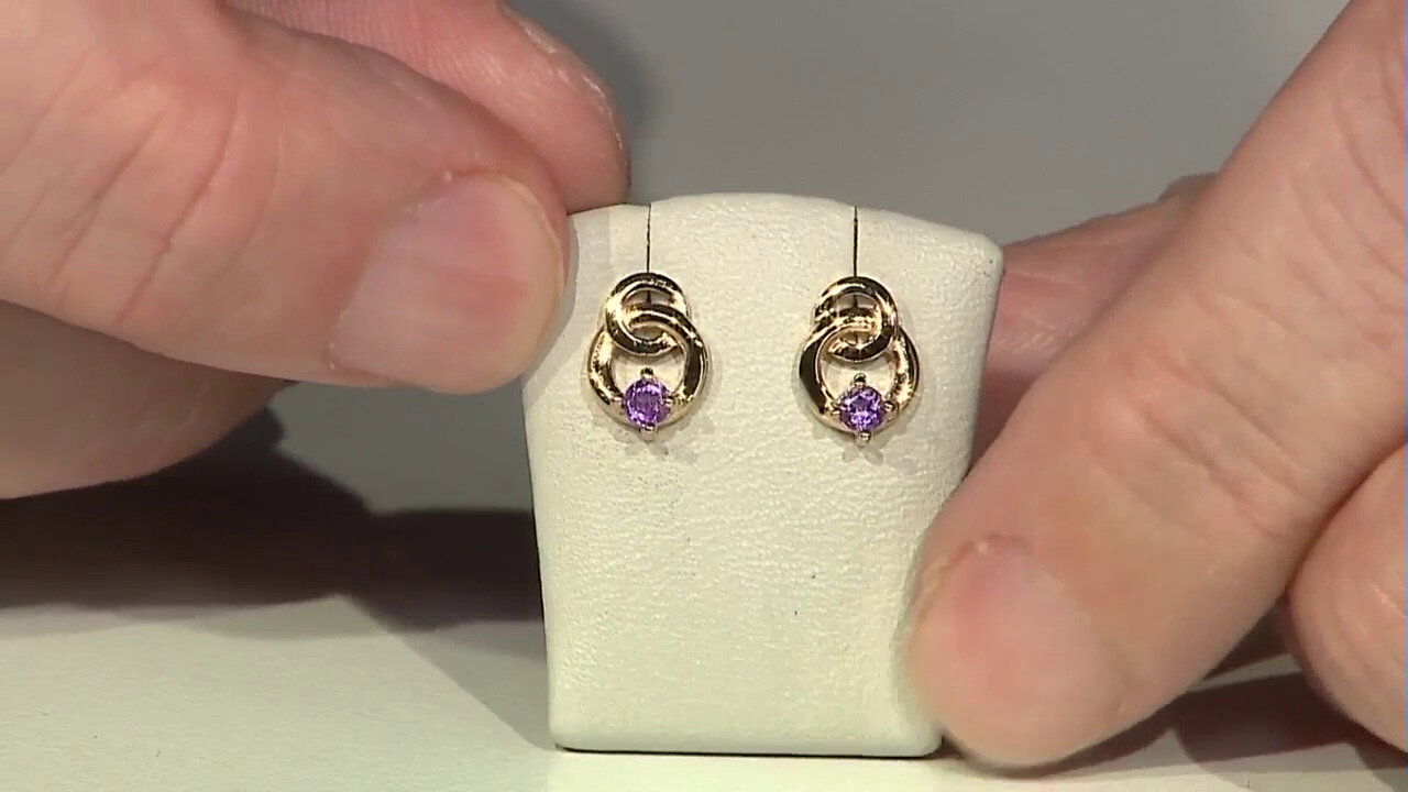 Video Amethyst Silver Earrings