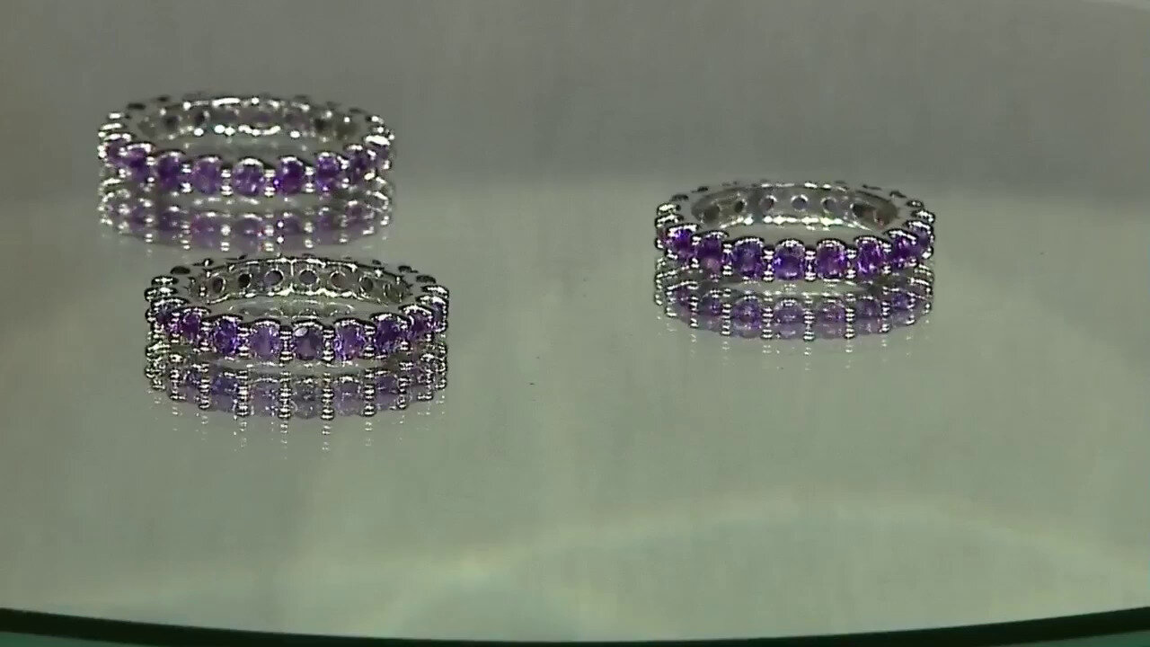 Video Zambian Amethyst Silver Ring