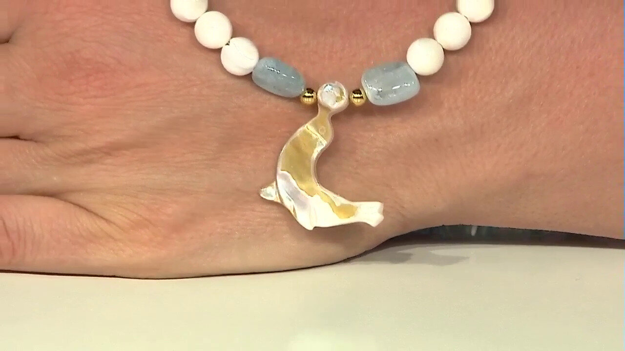 Video Mother of Pearl Silver Necklace