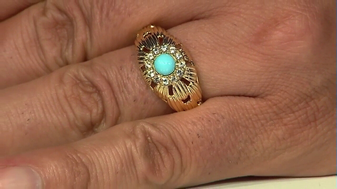 Video Anillo en plata con Turquesa bella durmiente