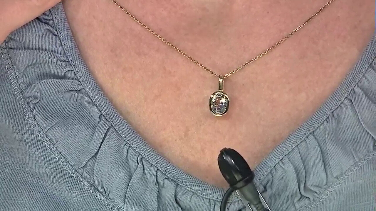 Video 9K Herkimer Diamond Quartz Gold Pendant (Amanda Adkins)