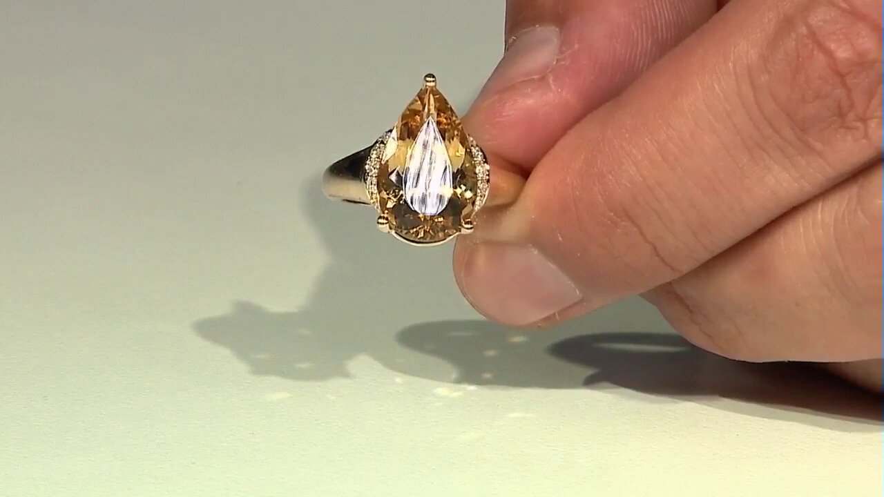 Video Gouden ring met een gele beril (CIRARI)